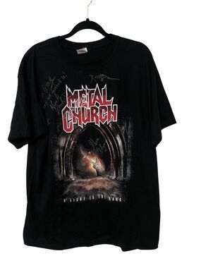 Metal Church "A Light in the Dark" 2007 Tour Shirt - XL RARE SIGNED